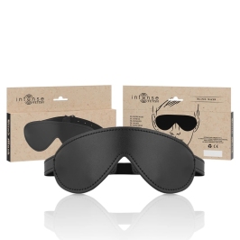 INTENSE FETISH Vegan Leather Sleep Mask Adjustable Ergonomic Black