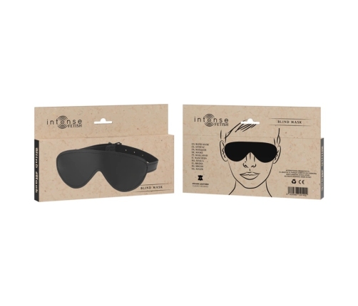 INTENSE FETISH Vegan Leather Sleep Mask Adjustable Ergonomic Black