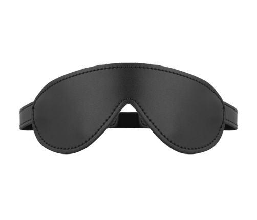 INTENSE FETISH Vegan Leather Sleep Mask Adjustable Ergonomic Black