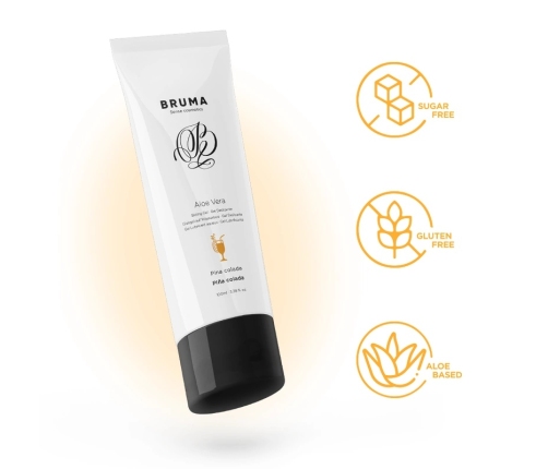 BRUMA Aloe Vera Sliding Gel Pina Colada Scent 100ml - Hydrating Water-Based Formula