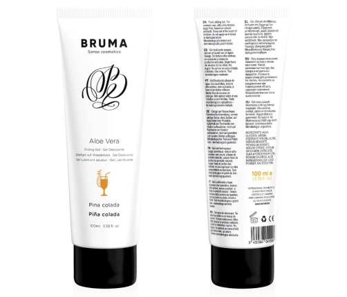 BRUMA Aloe Vera Sliding Gel Pina Colada Scent 100ml - Hydrating Water-Based Formula