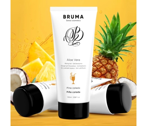 BRUMA Aloe Vera Sliding Gel Pina Colada Scent 100ml - Hydrating Water-Based Formula