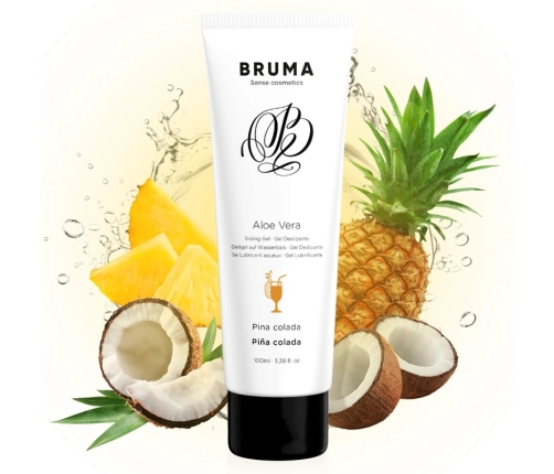 BRUMA Aloe Vera Sliding Gel Pina Colada Scent 100ml - Hydrating Water-Based Formula