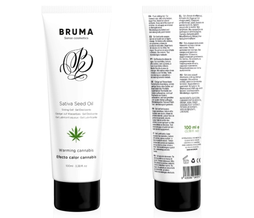 BRUMA Sativa Seed Oil Warming Intimate Gel Cannabis Aroma 100ml