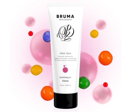 BRUMA Aloe Vera Water-Based Glide Gel Bubblegum 100ml - Hydrating Formula