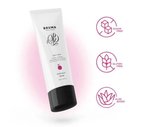 BRUMA Aloe Vera Water-Based Glide Gel Bubblegum 100ml - Hydrating Formula