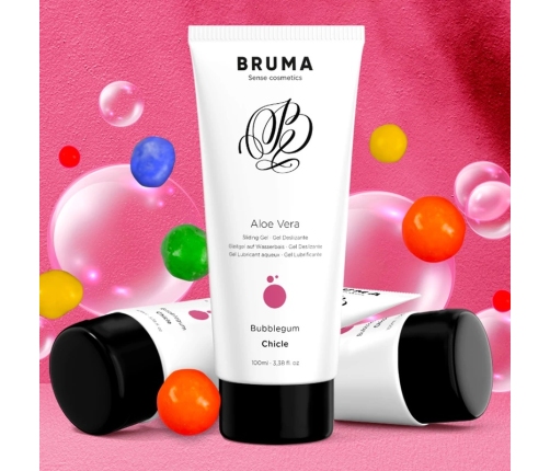 BRUMA Aloe Vera Water-Based Glide Gel Bubblegum 100ml - Hydrating Formula