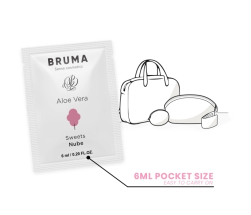 BRUMA Aloe Vera Water-Based Glide Gel 6ml - Sweets Aroma, Travel Size