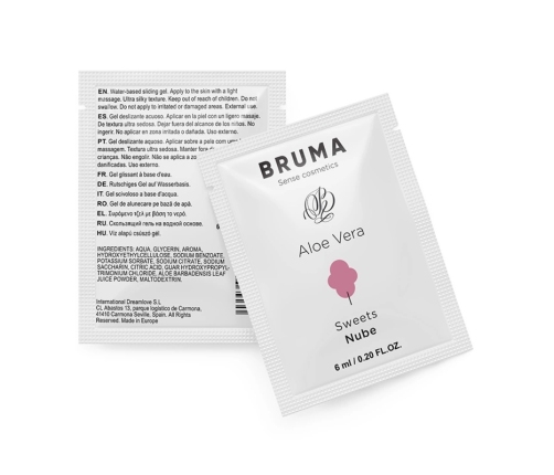BRUMA Aloe Vera Water-Based Glide Gel 6ml - Sweets Aroma, Travel Size