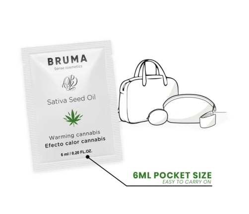 BRUMA Sativa Seed Oil Glide Gel Warming Effect Cannabis Aroma 6 ml