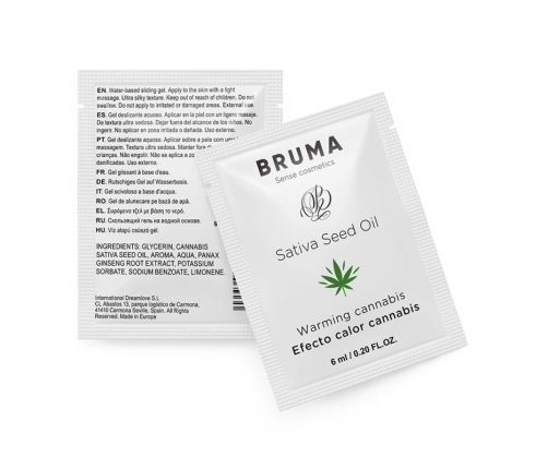 BRUMA Sativa Seed Oil Glide Gel Warming Effect Cannabis Aroma 6 ml