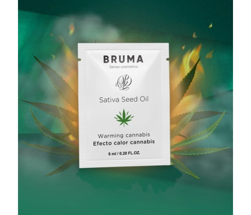 BRUMA Sativa Seed Oil Glide Gel Warming Effect Cannabis Aroma 6 ml