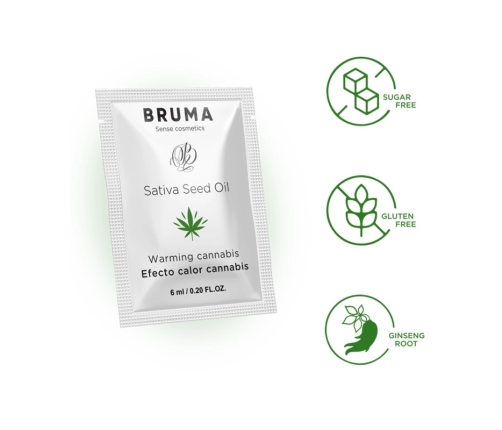 BRUMA Sativa Seed Oil Glide Gel Warming Effect Cannabis Aroma 6 ml