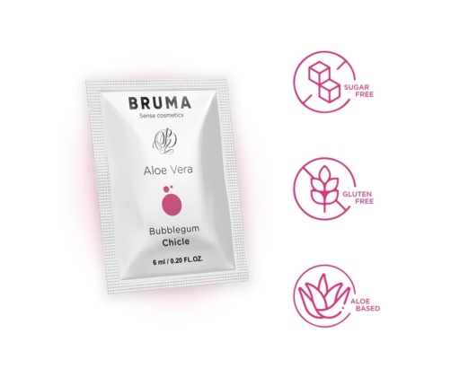 BRUMA Aloe Vera Water-Based Glide Gel Bubblegum 6ml Hydrating Formula