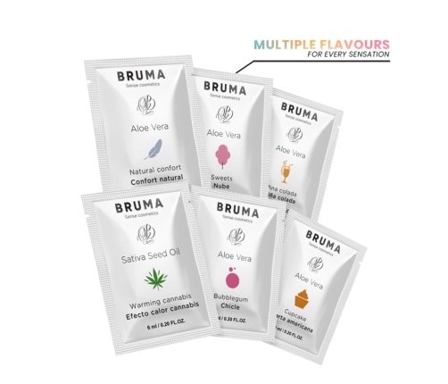 BRUMA Aloe Vera Water-Based Glide Gel Bubblegum 6ml Hydrating Formula