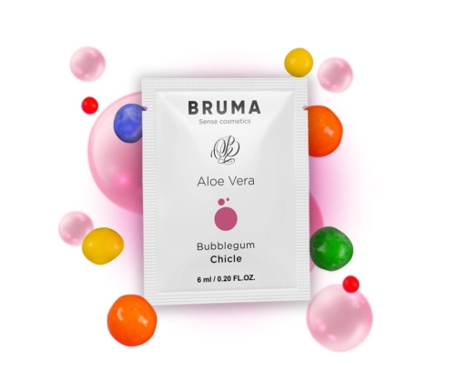 BRUMA Aloe Vera Water-Based Glide Gel Bubblegum 6ml Hydrating Formula