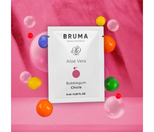 BRUMA Aloe Vera Water-Based Glide Gel Bubblegum 6ml Hydrating Formula