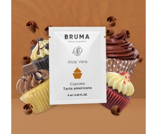 BRUMA Aloe Vera Water-Based Gel Cupcake Aroma 6 ml Pocket Size