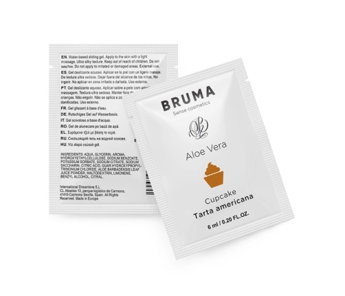 BRUMA Aloe Vera Water-Based Gel Cupcake Aroma 6 ml Pocket Size