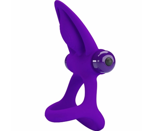 Pretty Love Vibrating Partner Ring 10 Modes Violet Silicone
