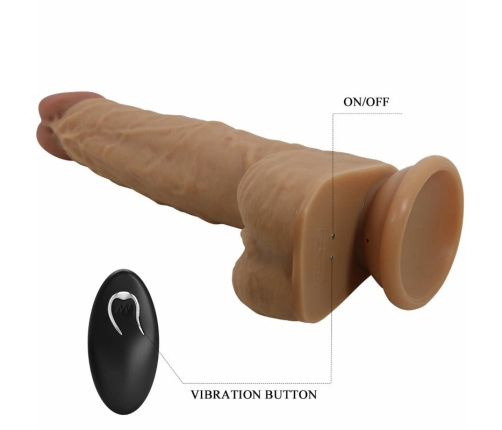 Pretty Love Jonathan Silicone Intimate Machine 21cm 3 Modes Remote Light Brown