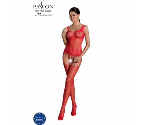 PASSION ECO Collection Bodystocking BS001 Red - Sustainable One Size Design
