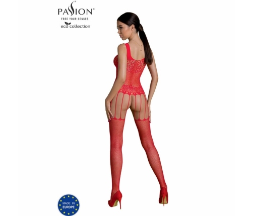 PASSION ECO Collection Bodystocking BS001 Red - Sustainable One Size Design
