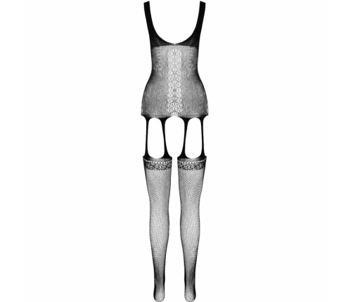 Passion Eco Collection Bodystocking BS007 Black - Sustainable One Size