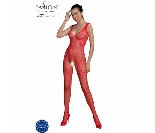PASSION ECO Collection BS012 Bodystocking Red, Sustainable, One Size