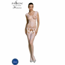 PASSION ECO Collection Bodystocking BS014 White - Sustainable One Size Design