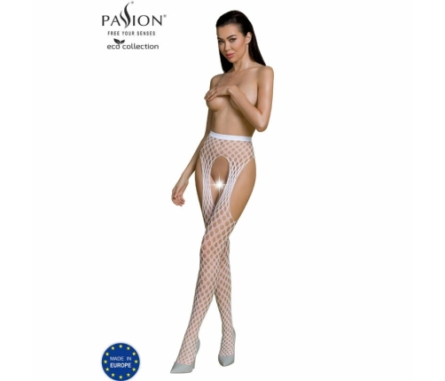 Passion ECO Collection Bodystocking ECO S003 White - Sustainable Design One Size