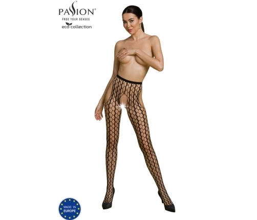 PASSION Eco Collection Bodystocking ECO S007 Black - Sustainable One Size