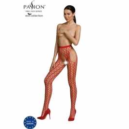 PASSION ECO S007 Red Bodysuit - Sustainable Recycled Nylon, One Size