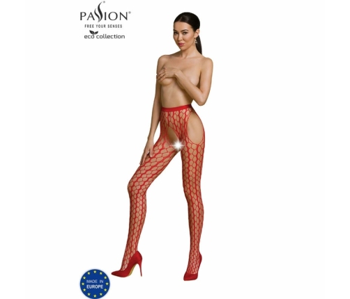PASSION ECO S007 Red Bodysuit - Sustainable Recycled Nylon, One Size