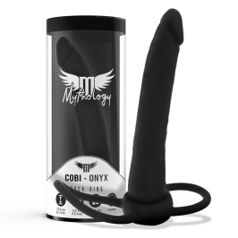MYTHOLOGY COBI-ONYX Black Silicone Intimate System 13.5 cm with Dual Rings