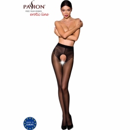 PASSION TIOPEN 006 Black 3/4 Length Decorative Tights 30 DEN