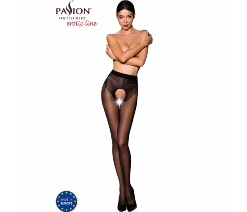 PASSION TIOPEN 006 Black 3/4 Length Decorative Tights 30 DEN