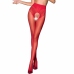 Passion TIOPEN 006 3/4 Red Tights 30 DEN Decorative Cut-Outs