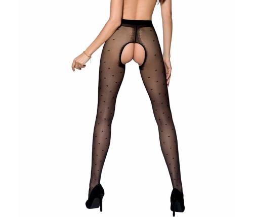 PASSION TIOPEN 018 Black Tights 20 DEN Open Style Size 1/2