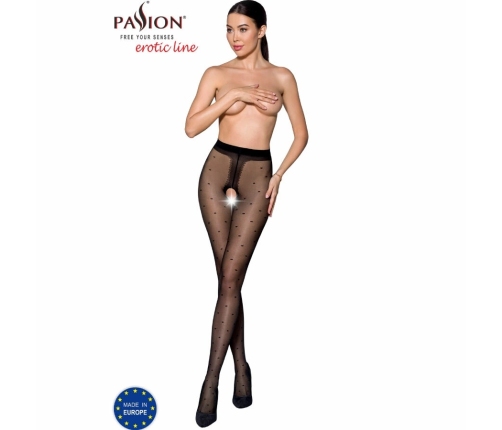 PASSION TIOPEN 018 Black Tights 20 DEN Open Style Size 1/2