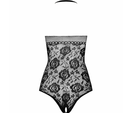 PASSION BS094 Black Bodystocking - Elegant Mesh Design, One Size