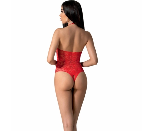 PASSION BS094 Bodystocking Red One Size - Elegant Mesh Lingerie