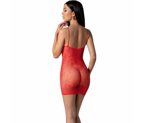 PASSION BS096 Red Bodystocking One Size - Mesh & Lace Design