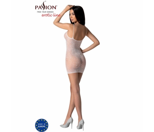 PASSION BS096 White Bodystocking One Size - Elegant Mesh Lingerie