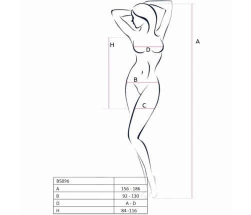 PASSION BS096 White Bodystocking One Size - Elegant Mesh Lingerie