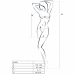 PASSION BS096 White Bodystocking One Size - Elegant Mesh Lingerie