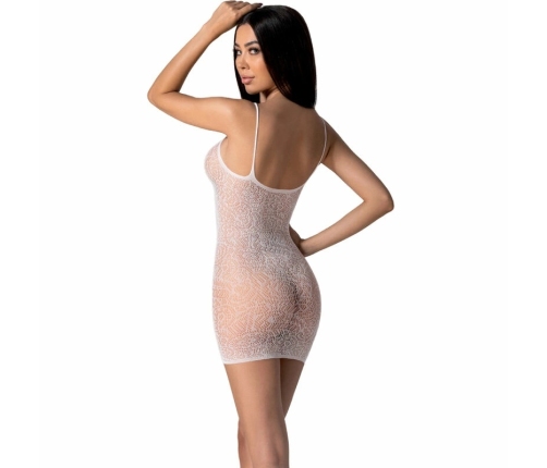 PASSION BS096 White Bodystocking One Size - Elegant Mesh Lingerie