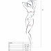 PASSION BS098 White Mesh Bodystocking One Size - Elegant Lace Design