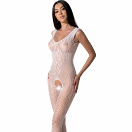 PASSION BS098 White Mesh Bodystocking One Size - Elegant Lace Design PASSION BS098 White Mesh Bodystocking One Size - Elegant Lace Design