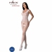 PASSION BS098 White Mesh Bodystocking One Size - Elegant Lace Design